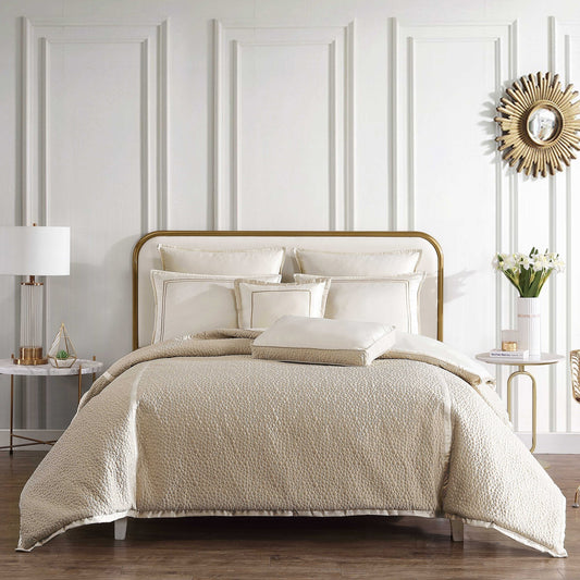 Rings 7 PC Reversible Matte Satin Comforter Set