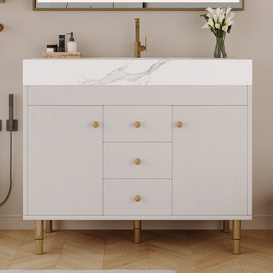 36 in Modern Free-standing Bathroom Vanity with Ceramic Sink & Ample Storage