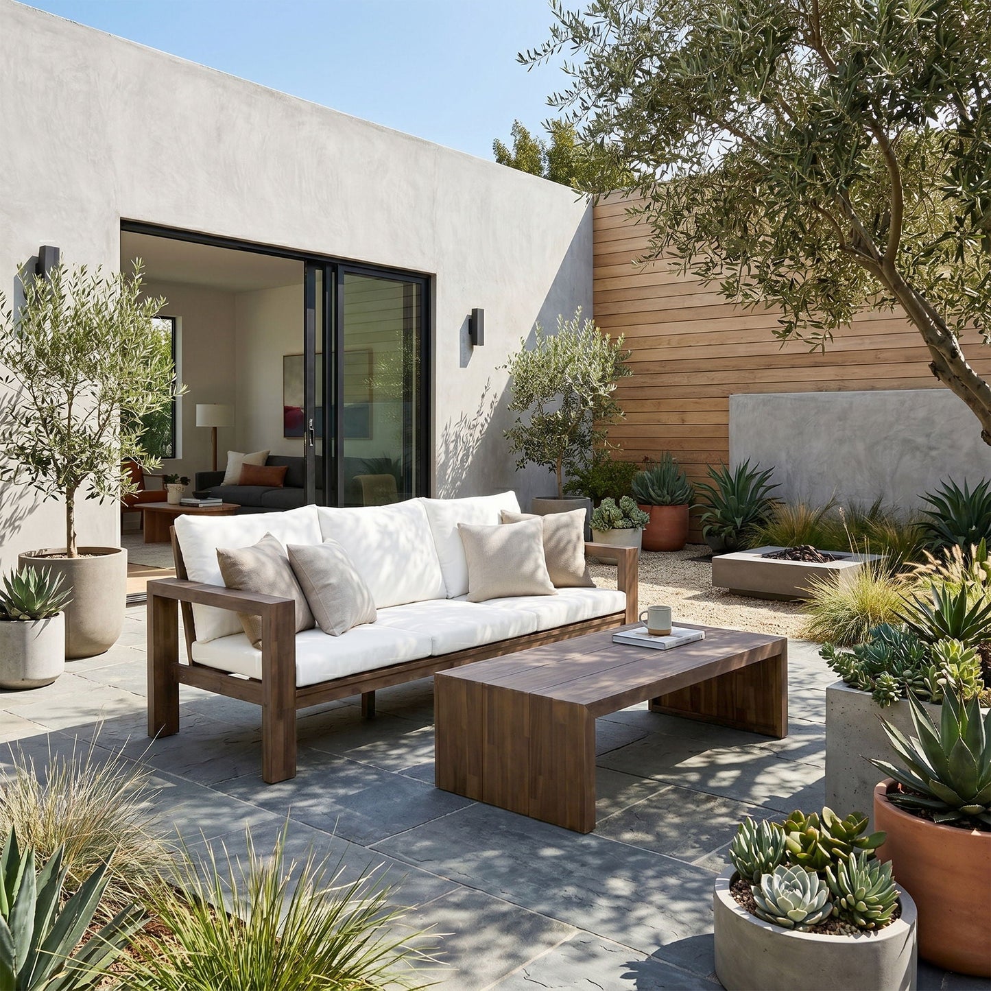 3 Seater Patio Set, Outdoor Sofa & Coffee Table Set