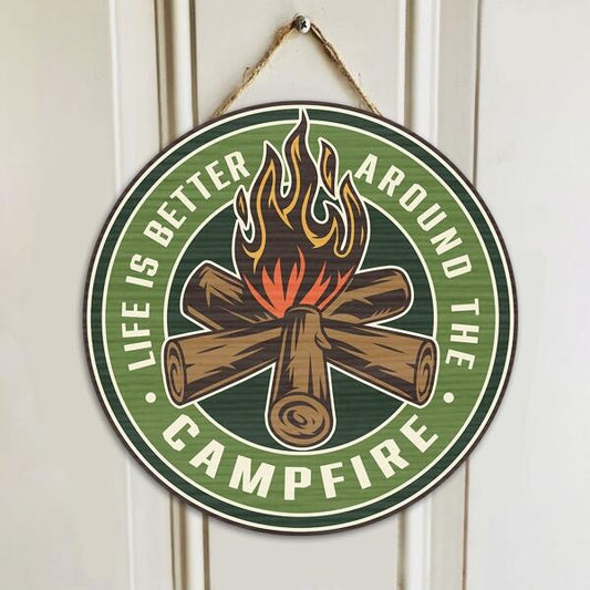 Personalized Camping Door Sign - Up to 12 Options - Gift Idea For Camping Lover