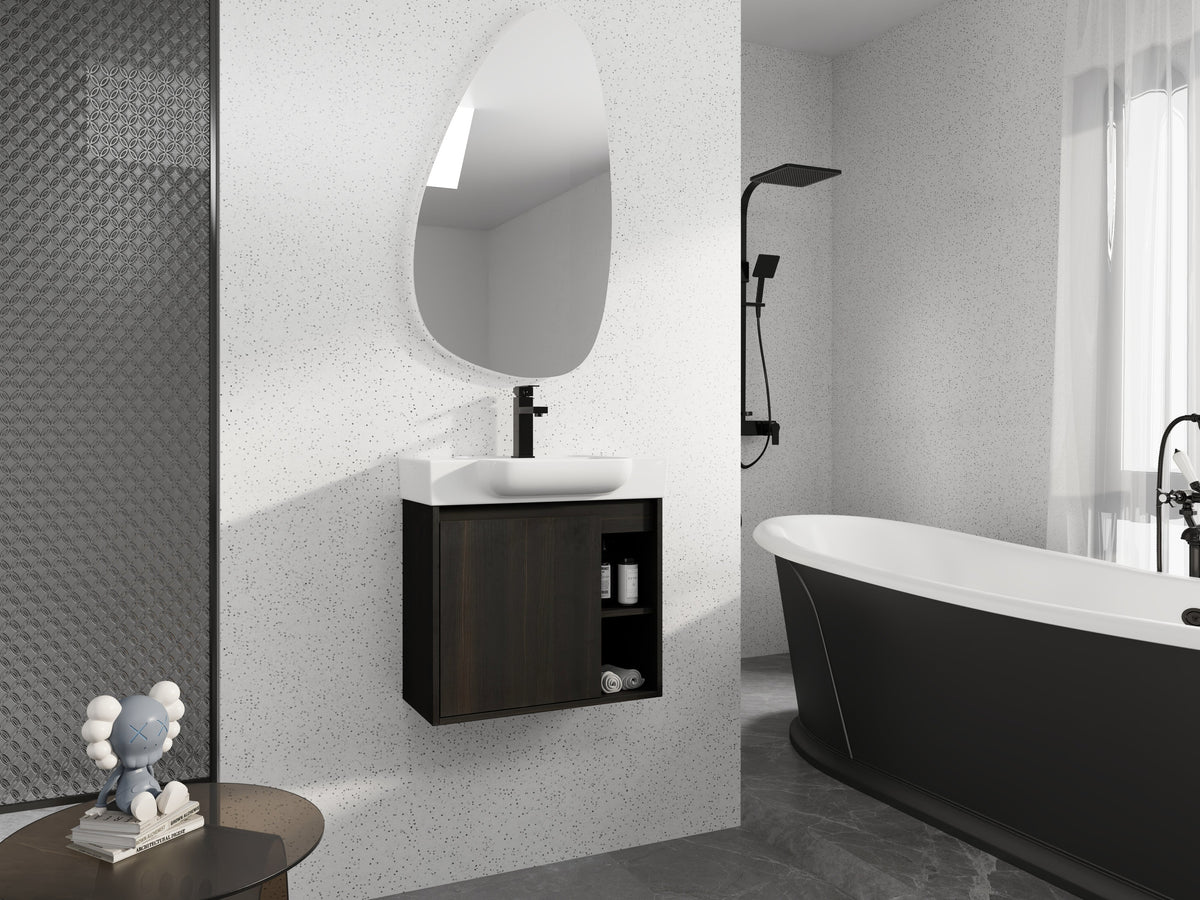 24" Wall-Mounted Bathroom Vanity