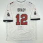 Autographed/Signed Tom Brady Tampa Bay Buccaneers White Authentic Nike Game Football Jersey Fanatics COA