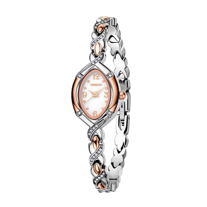 TIME100 Women's Bracelet Watches Ladies Quartz Wrist Watch with Green Dial Bezel with Crystals in Movement Bracelet Strap with Diamonds Waterproof
