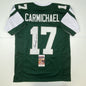 Autographed/Signed Harold Carmichael HOF 20 Philadelphia Green Football Jersey JSA COA