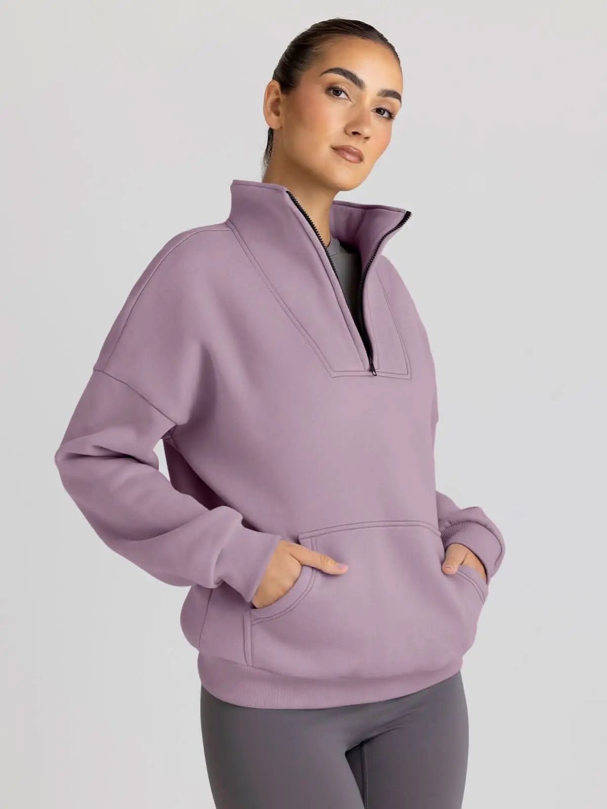 Oversized Half Zip Sweatshirt Cozy by Love Salve