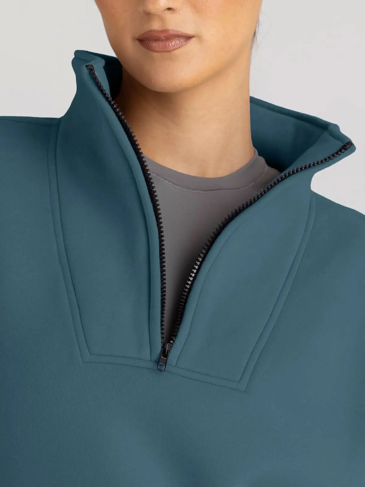 Oversized Half Zip Sweatshirt Cozy by Love Salve
