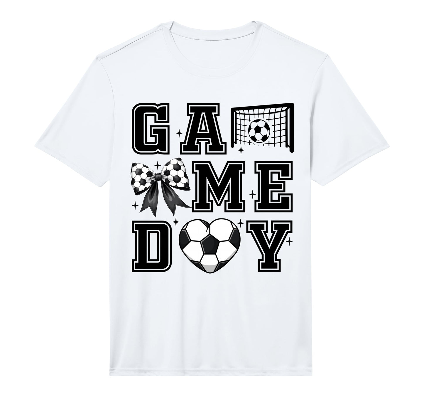 Soccer Coquette Bow Gameday Cheer Mom T-Shirt - Unique Graphic Unisex