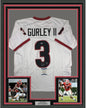 Framed Autographed/Signed Todd Gurley 35x39 Georgia White College Football Jersey Beckett BAS COA