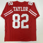 Autographed/Signed John Taylor San Francisco Red Football Jersey JSA COA