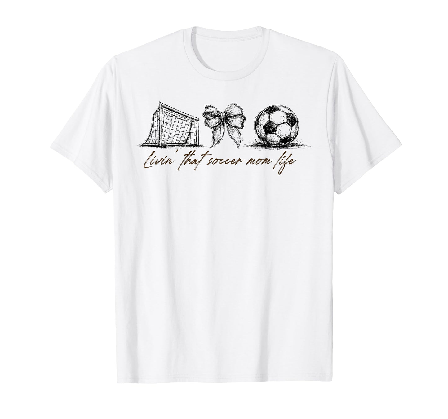 Livin That Soccer Mom Life Game Day Trendy T-Shirt - Unique Graphic Unisex