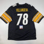 Autographed/Signed Alejandro Villanueva Pittsburgh Black Football Jersey PSA/DNA COA