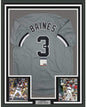 Framed Autographed/Signed Harold Baines 05 WS Champs 35x39 Chicago Grey Baseball Jersey PSA/DNA COA