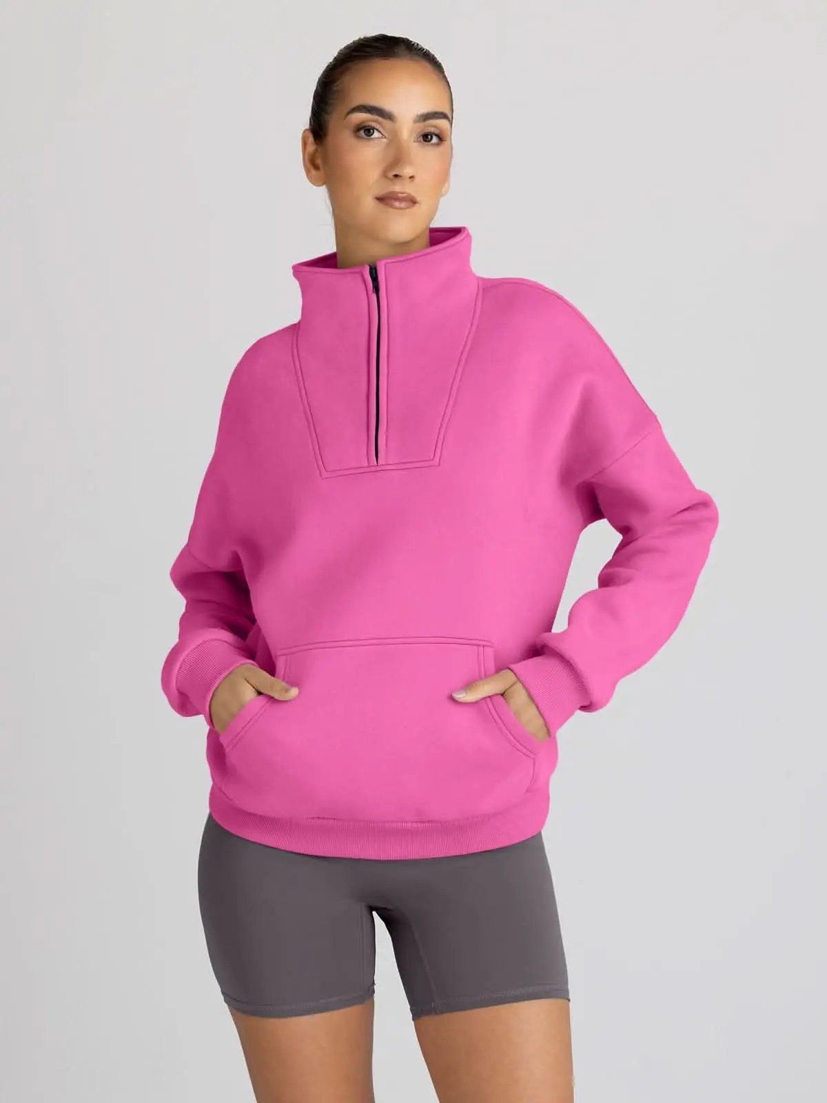 Oversized Half Zip Sweatshirt Cozy by Love Salve