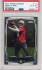 Graded 2014 Topps Chrome Derek Carr #115 With Ball Rookie RC Football Card PSA 10 Gem Mint