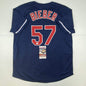 Autographed/Signed Shane Bieber Cleveland Blue Baseball Jersey JSA COA