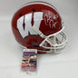 Autographed/Signed Ron Dayne 99 H Wisconsin Badgers Full Size FS F/S Replica College Football Helmet JSA COA