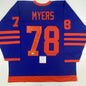 Autographed/Signed Nick Castle Michael Myers Halloween Blue Movie Jersey PSA/DNA COA