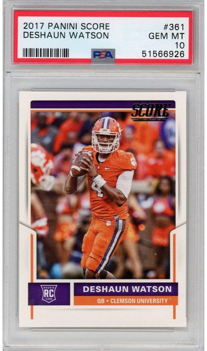 Graded 2017 Panini Score Deshaun Watson #361 Rookie RC Football Card PSA 10 Gem Mint