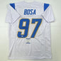 Autographed/Signed Joey Bosa #97 Los Angeles LA White Football Jersey JSA COA