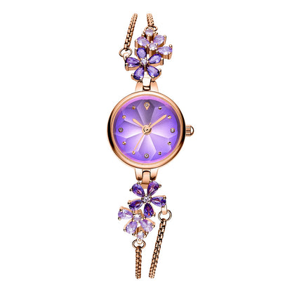 TIME100 Women's Bracelet Watches Ladies Quartz Wrist Watch with Green Dial Bezel with Crystals in Movement Bracelet Strap with Diamonds Waterproof
