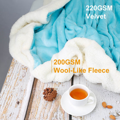 Fleece Throw Blanket - Double-Sided Soft Microfiber Polyester