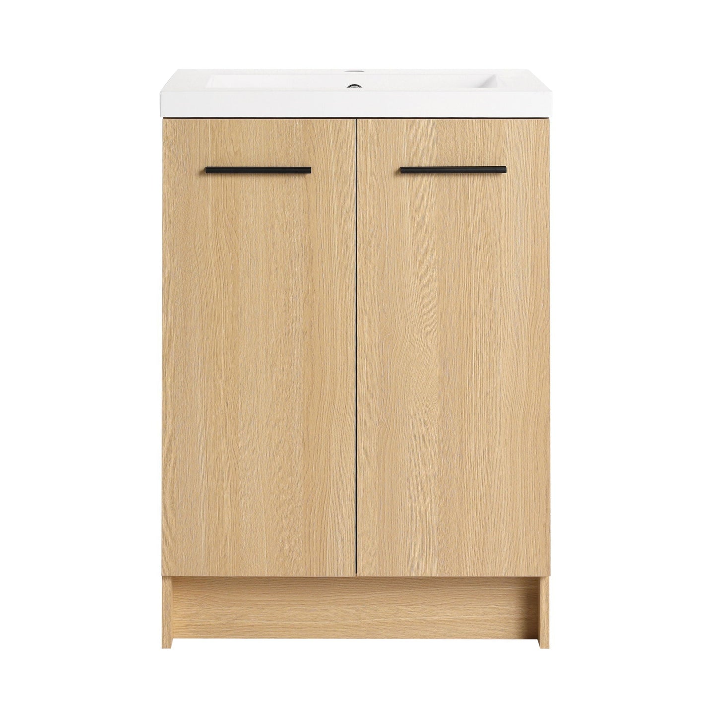 Floating Bathroom Vanity With Sink, Wall Mounted Double Door Storage