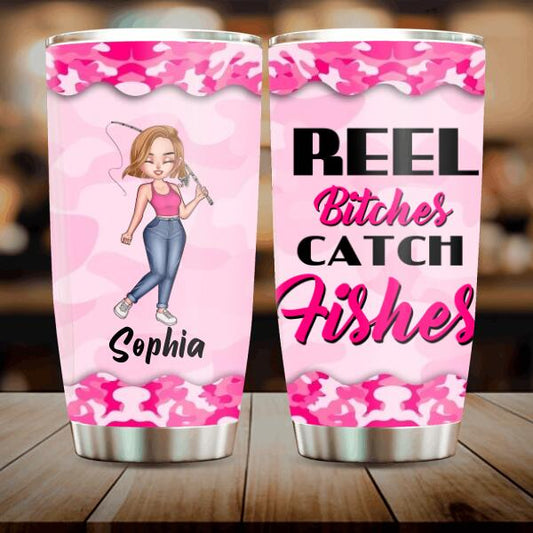 Personalized Catch Fishes Tumbler - Gift Idea For Fish Lover - Move Over Boys Let This Girl Show You How To Fish