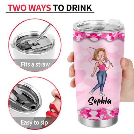 Personalized Catch Fishes Tumbler - Gift Idea For Fish Lover - Move Over Boys Let This Girl Show You How To Fish