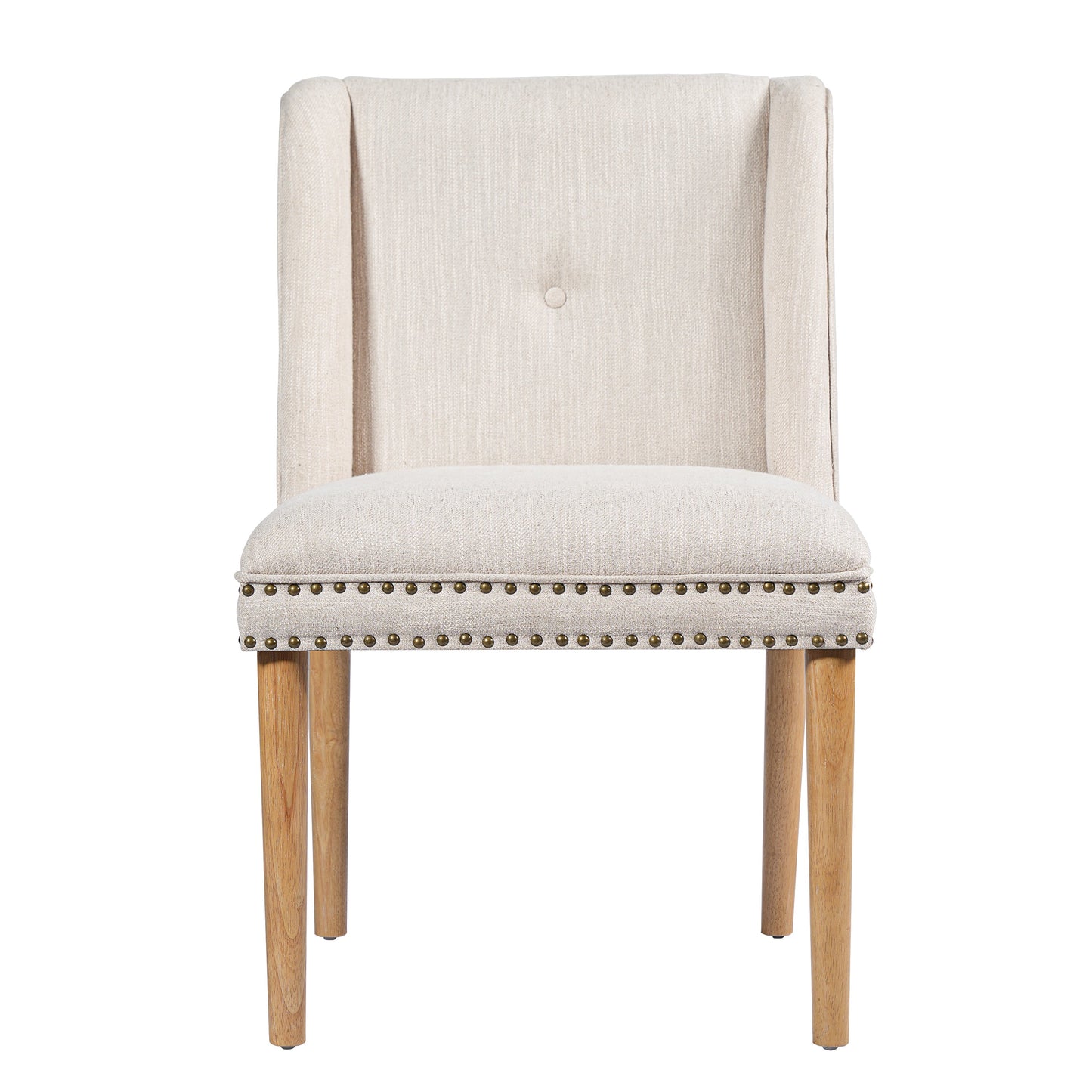 Light Luxury Rivet Upholstered Dining Chair Set of 2