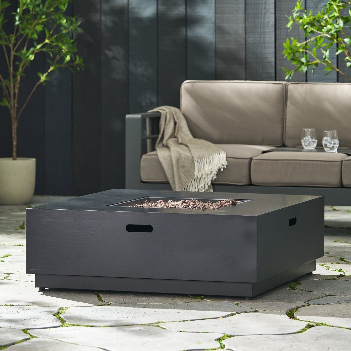39'' Square Iron Fire Pit - 50,000 BTU