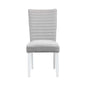 Elizaveta - Side Chair (Set of 2) - Gray Velvet &White High Gloss