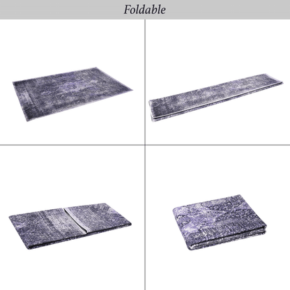 Maval Anthracite Washable Area Rug 6x9