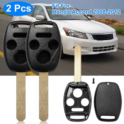 2Pcs Keyless Entry Remote Shell Case Fit For Honda Accord 2008-2012 Car Key Fob Pad _x000B__x000B_Replacement N5F-S0084A N5F-A05TAA w/ Uncut Blade