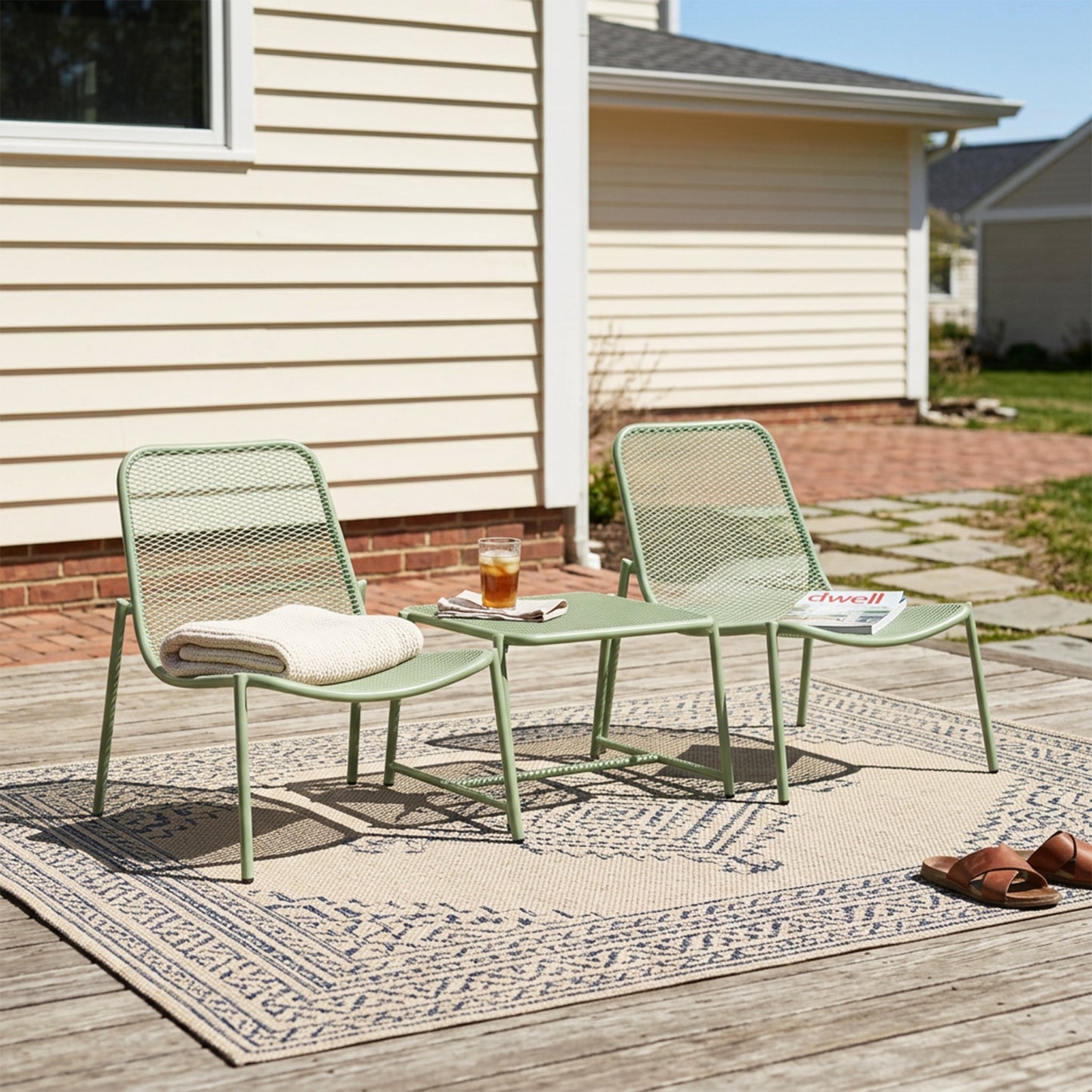 Kincaid Outdoor 3-Piece Conversation Set with Iron Frame