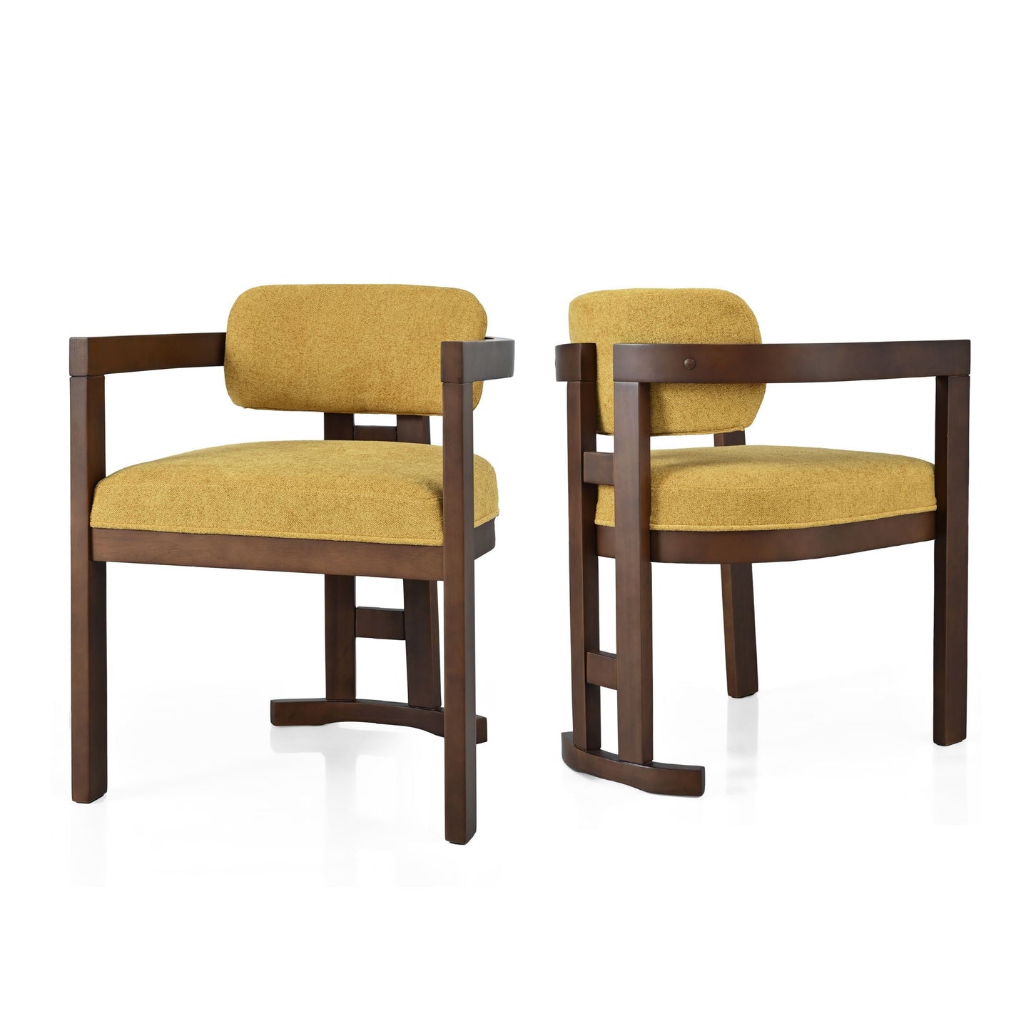 Stylish Indoor Upholstered Wood Dining Chair Set of 2