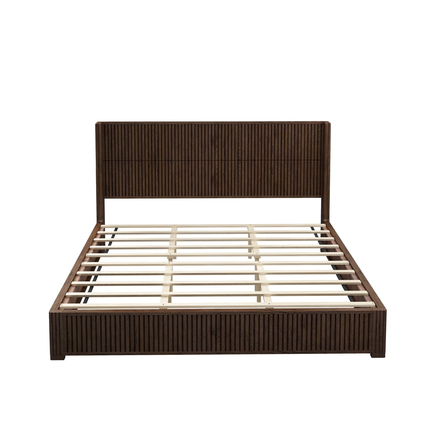 Platform Bed Frame With Headboard, Floor Standing Design