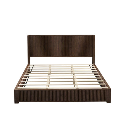 Platform Bed Frame With Headboard, Floor Standing Design