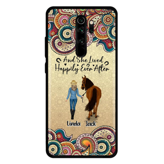Personalized Horse Girl Phone Case - Up to 4 Horses - Gift Idea For Horse Lovers - And She Lived Happily Ever After - Case For Xiaomi/Huawei/Oppo