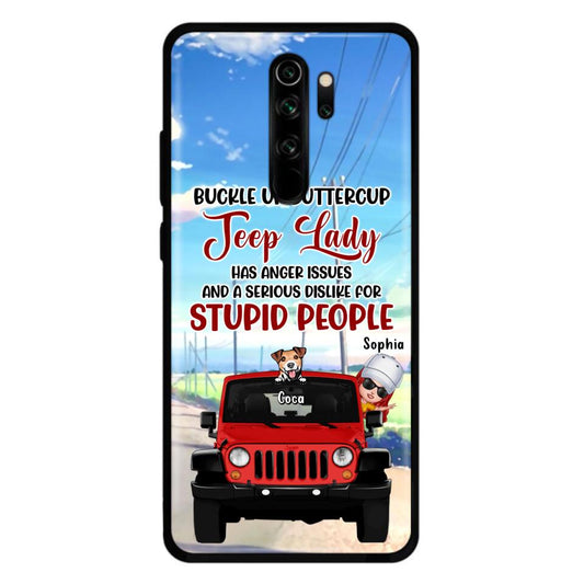 Personalized Off-road Lady Phone Case - Up to 5 Dogs - Gift Idea For Dog/Off-road Lover - Buckle Up Buttercup - Case For Xiaomi, Huawei And Oppo