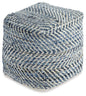 Chevron - Pouf - Blue