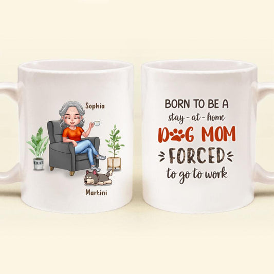 Personalized Dog Mom Mug Coffee - Up to 4 Dogs - Retired Gift Idea For Mother/Grandma/Dog Lover