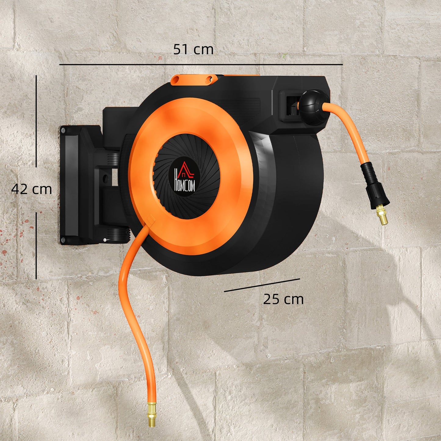 HOMCOM Retractable Air Hose Reel