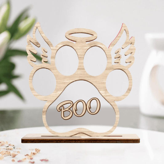 Personalized Memorial Paw Wooden And Acrylic Plaque - Gift Idea For Pet Lover