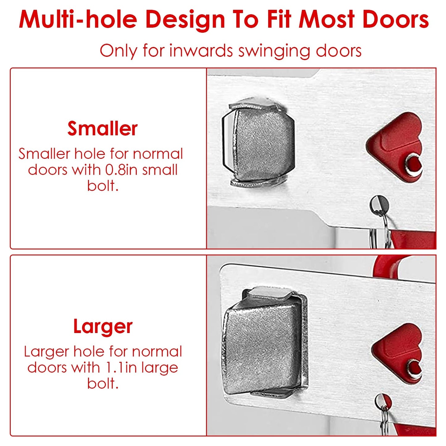 2Pcs Portable Travel Door Lock Home Hotel Apartment Security Lock Anti Theft Security Tool Door Safety Latch Lock