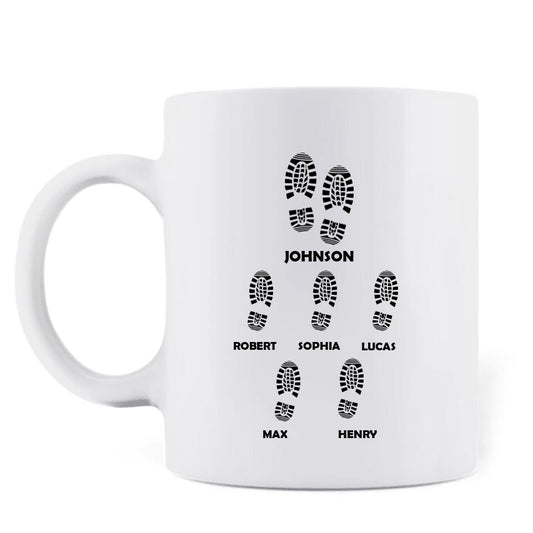 Personalized Step Dad Thank You Coffee Mug - Gift Idea For Step Dad - Up to 5 Kids - Thank You For Being The Dad