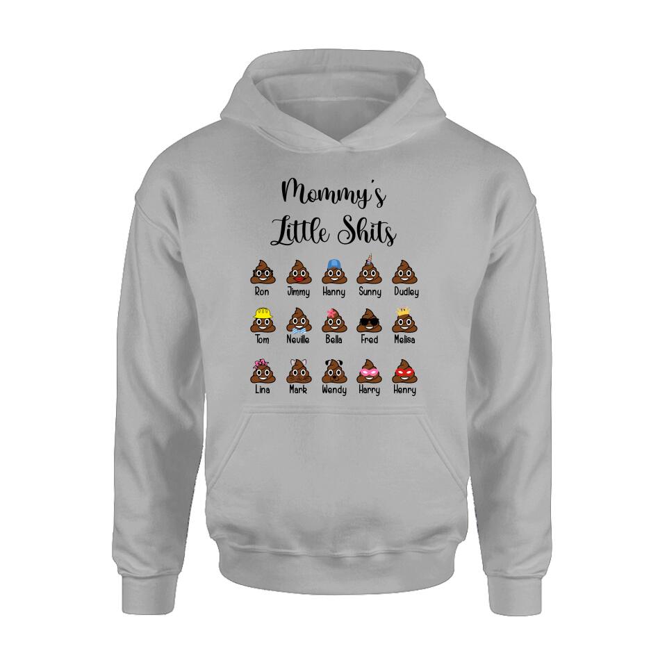 Personalized Kids Shirt - Up to 15 Kids - Gift Idea For Father's Day/Mother's Day - Mommy's Little Shits
