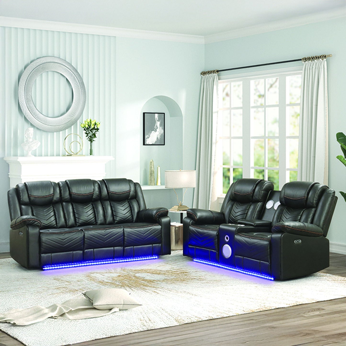 Challenger LED Power Recliner Set