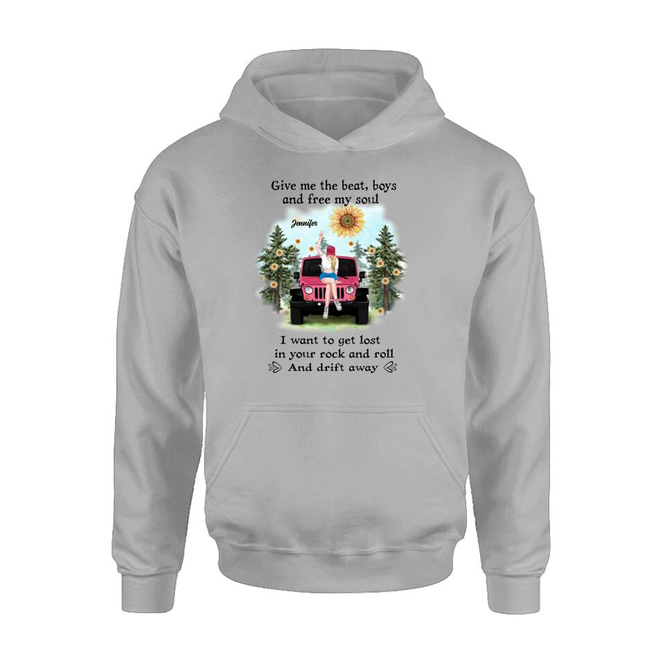 Personalized Off-road Girl Unisex/Sweatshirt/Hoodie/Long Sleeve - Gift For Best Friend - I Want To Get Lost In Your Rock And Roll