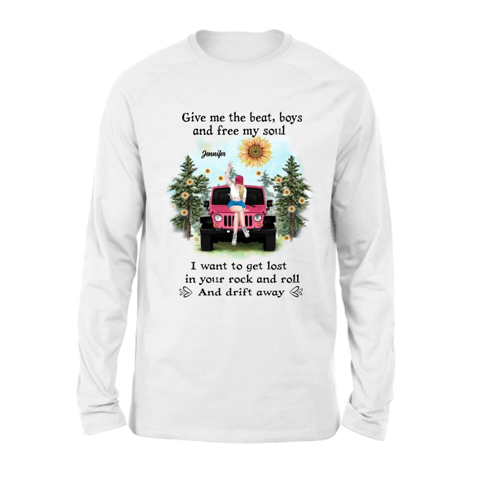 Personalized Off-road Girl Unisex/Sweatshirt/Hoodie/Long Sleeve - Gift For Best Friend - I Want To Get Lost In Your Rock And Roll