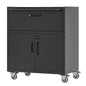 Sturdy And Durable Metal Tool Cabinet For Garage With Wheels Mobile Heavy Duty Storage Cabinet With 1 Drawer And 2 Locking Doors